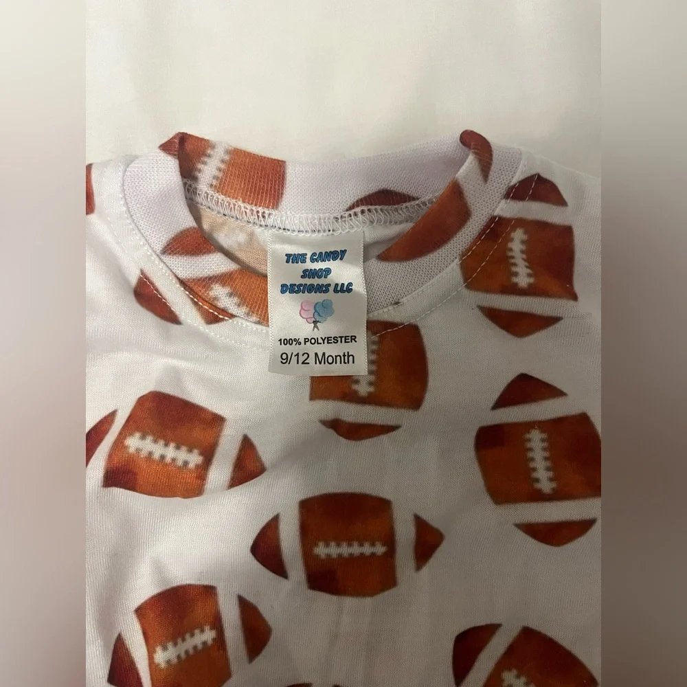 Football Bubble Romper T-Shirt Polyester Onesie Etsy Baby